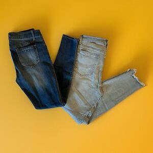 Bundle Of 2! 1822 Denim And JUST USA Skinny Jeans Dark And Light Wash‎ Sz 6 / 28